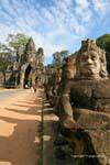 Tour of South yakshas door and into the naga, Angkor Thom, Cambodia.