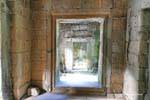 Game of stone and light inside Prasat Thommanon, Cambodia.