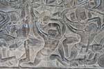 Kauravas against the Pandavas, fresco, Battle of Kurukshetra, Angkor Wat, Cambodia.