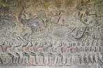 Bhima on his war elephant palanquin, bas-relief, Angkor Wat, Cambodia.