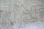 Extract from the Indian epic Mahabharata, bas-relief, Angkor Wat, Cambodia.