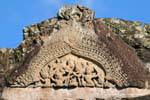 Sculpture decorating the top of a lintel, Angkor Wat, Cambodia.