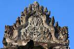 Pediment carved with a tower naga, Angkor Wat, Cambodia.