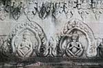 Medallions prayer on the wall, Angkor Wat, Cambodia.