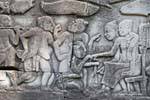 Bas-relief market Bayon Angkor Thom, Cambodia.