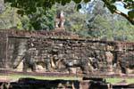 Elephant hunting, relief, Terrace of Elephants, Angkor Thom, Cambodia.