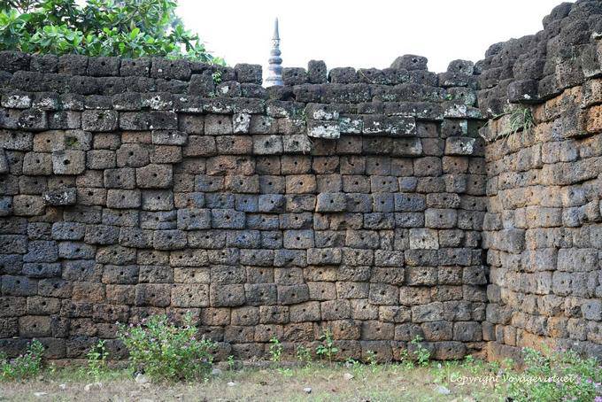 Wall Wat Nokor sanctuary built in the eleventh century, Kampong Cham - Cambodia