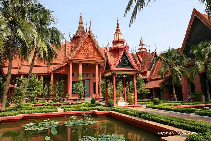 One of the four basins in lotus Museum Phnom Penh - Cambodia