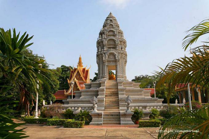 Royal Stupa in the Garden of the Silver Pagoda, Phnom Penh - Cambodia