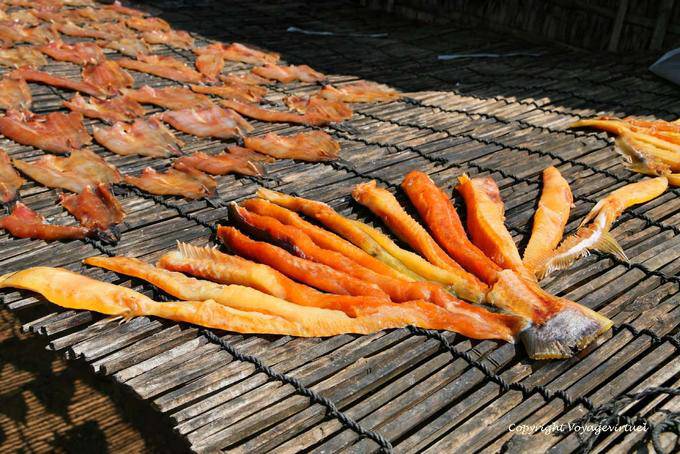 Fish drying on racks, Siem Reap - Cambodia