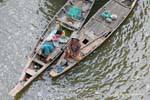 Typical wooden boats, Phumi Chhlong, Cambodia.