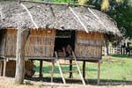 Peasant rest in his house, NH7 between Kratie and Kampong Cham, Cambodia.
