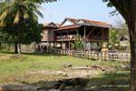 Large house on stilts to Snuol, National Highway 7, Cambodia.