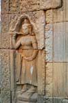 Apsara niche, Wat Nokor Bachey, Kampong Cham, Cambodia.