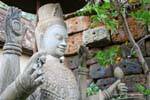 Torso and hands of Vishnu, friendly form of Shiva, Wat Nokor, Kampong Cham, Cambodia.