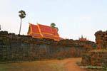 Laterite enclosure and complex roof, Wat Nokor, Kampong Cham, Cambodia.