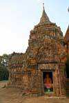 Central stupa and Buddha, Wat Nokor, Kampong Cham, Cambodia.