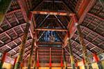Interior architecture of the 19th century pagoda, Roka Kandal Kracheh (Kratie), Cambodia.