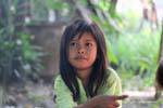 Portrait of a little Cambodian girl, Wat Roka Kandal Kracheh (Kratie), Cambodia.