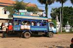 Transport truck in common Kracheh (Kratie), Cambodia.