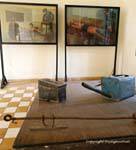 Torture instruments exposed to the Genocide Museum, Phnom Penh, Cambodia.