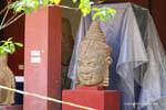 Vintage stone head Khmer Museum Phnom Penh, Cambodia.