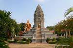 Royal Stupa in the Garden of the Silver Pagoda, Phnom Penh, Cambodia.