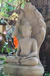 The naga Buddha in lotus position, Wat Preah Keo, Phnom Penh, Cambodia.