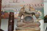 Ganesh sitting with bowl and radish, Wat Preah Keo, Phnom Penh, Cambodia.