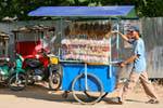 Street vendor in a street in Siem Reap, Cambodia.