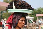 Tarantulas fries meal is crisp, Skun (Skuon), Cambodia.
