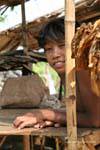 Look and smile of a young Cambodian, Skun, Cambodia.