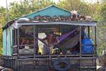 Kids games in the houseboat, Tonle Sap, Cambodia.