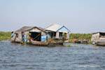 Fragile floating habitat on the Tonle Sap, Cambodia.