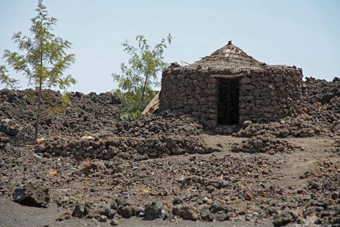 Fogo, Chã das Caldeiras, stone house - Cape Verde