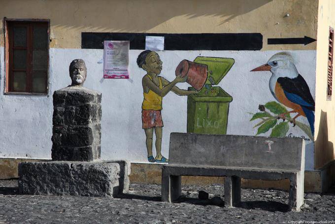 Fogo, Chã das Caldeiras, mural - Cape Verde