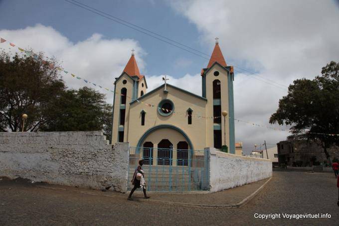 Santiago, Picos church with two towers - Cape Verde