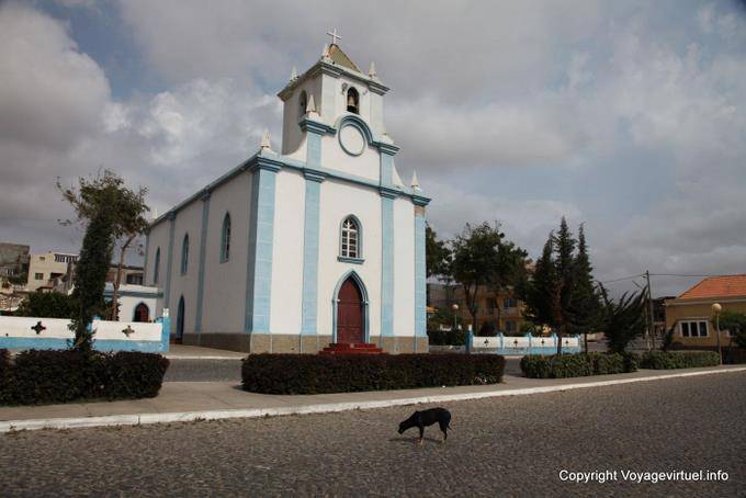 Santiago, Tarrafal church in center - Cape Verde