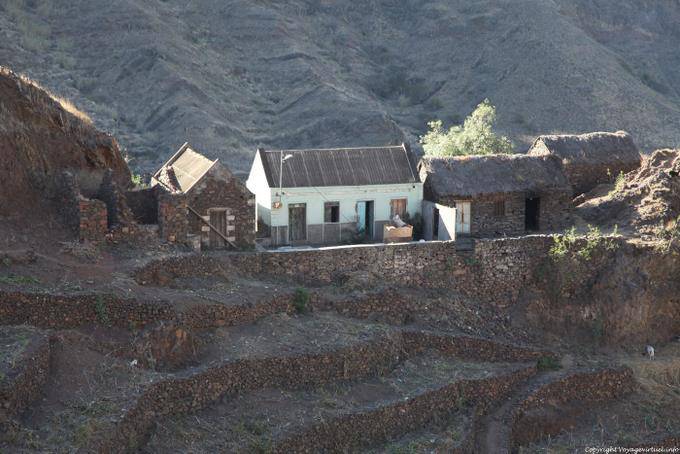 Santo Antão, house on edge - Cape Verde