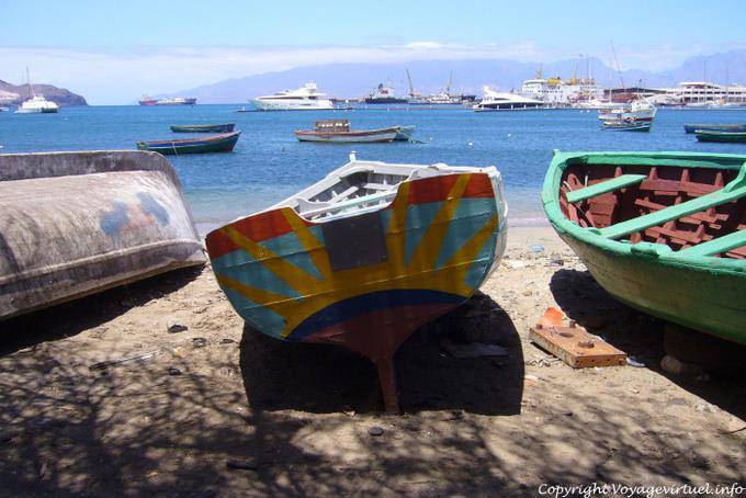 São Vicente, Mindelo fishing harbor boat ass - Cape Verde