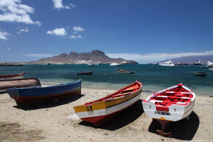 São Vicente, fishing harbor, Mindelo, view other coast - Cape Verde