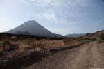 Fogo, Chã das Caldeiras volcano on the way, Cape Verde.
