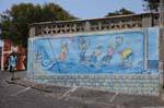 Fogo, São Filipe, painting walls, Cape Verde.