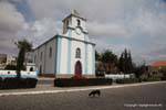 Santiago, Tarrafal church in center, Cape Verde.