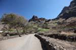 Santo Antão, Cha Igreja Road between walls, Cape Verde.
