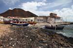 São Vicente, Calhau, fishermen return, Cape Verde.