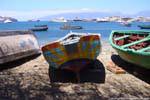 São Vicente, Mindelo fishing harbor boat ass, Cape Verde.