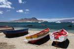 São Vicente, fishing harbor, Mindelo, view other coast, Cape Verde.