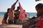 São Vicente, Sao Pedro, fishing back in the trap, Cape Verde.