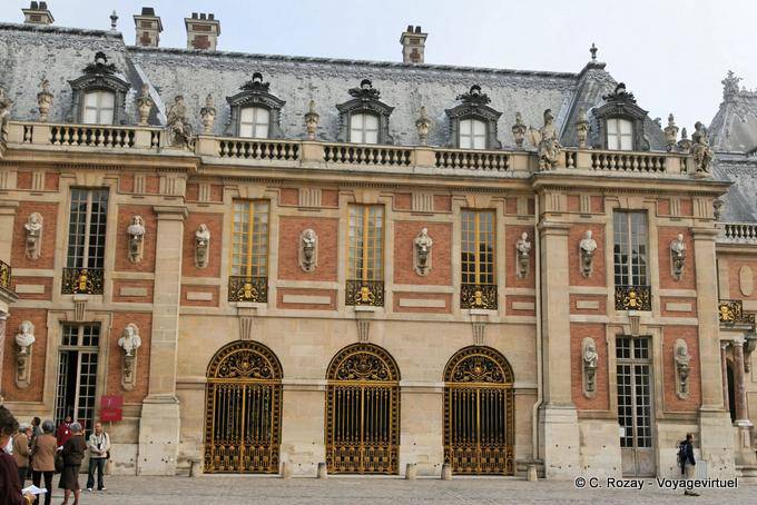Facade detail of the old castle, Versailles